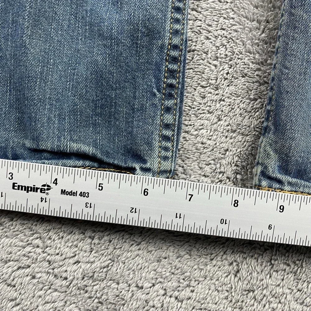 Levis 511 Slim Fit Straight Leg Jeans Mens 34x31 Green Blue Medium Wash Mid Rise